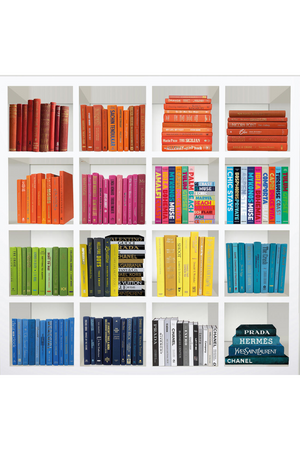   Modern European furniture - Multi-colored Books Plexiglass Artwork - www.oroa.com | Oroa.com