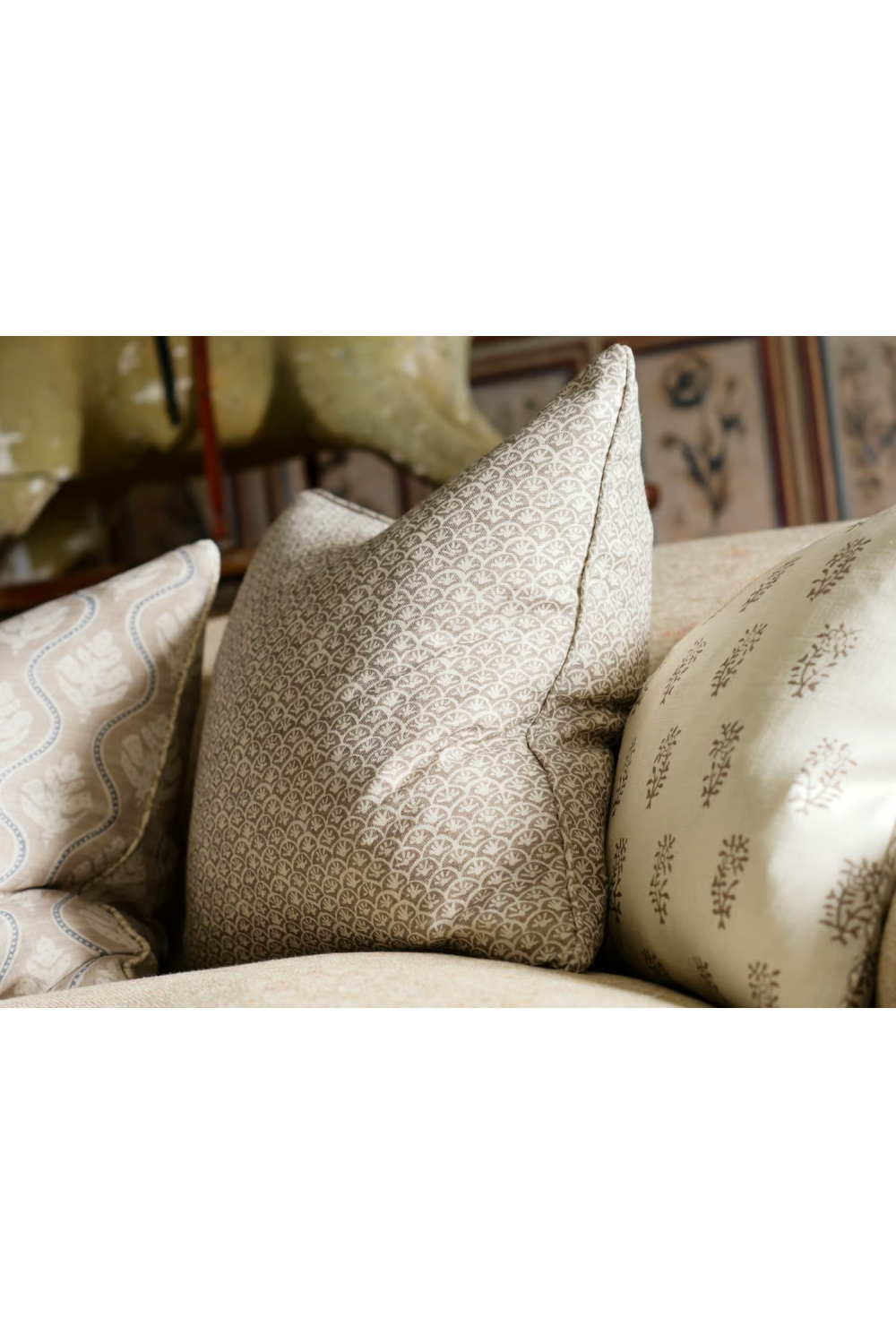 Hand-drawn Wildflowers Cushion | Andrew Martin Daisy | Oroa.com