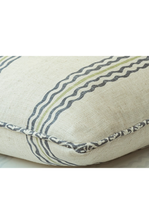 Wavy Stripes Linen Cushion | Andrew Martin Rhubarb | Oroa.com
