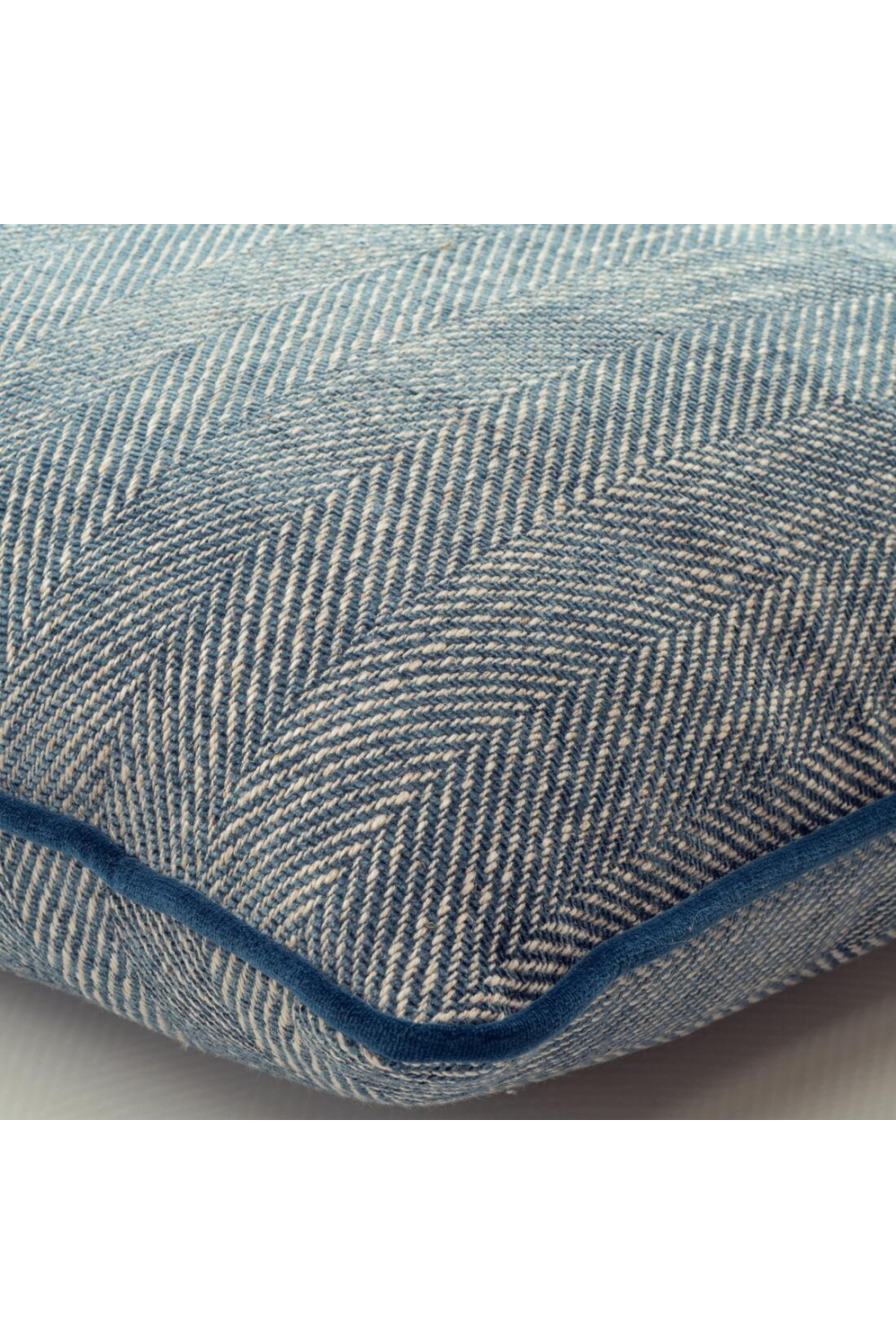 Chenille Cushion with Velvet Piping | Andrew Martin Summit | OROA