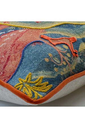   Painterly Embroidered Cushion | Oroa.com
