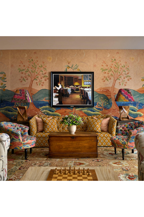 Floral Medallion Woven Cushion | Andrew Martin Bobbin | OROA