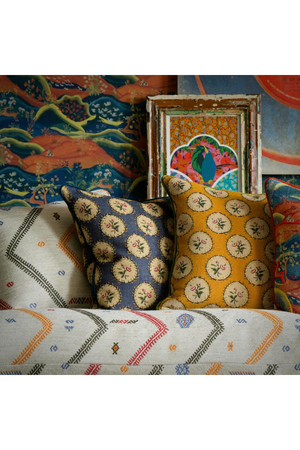   Floral Medallion Woven Cushion | Oroa.com