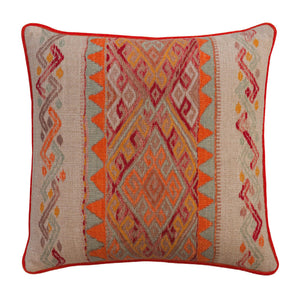   Orange Patterned Square Cushion | Oroa.com