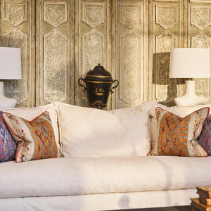   Orange Patterned Square Cushion | Oroa.com