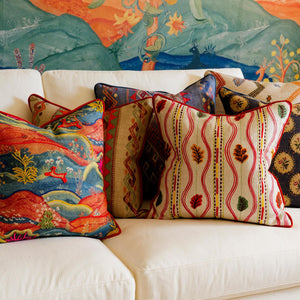   Embroidered Oak Leaves Cushion | Oroa.com