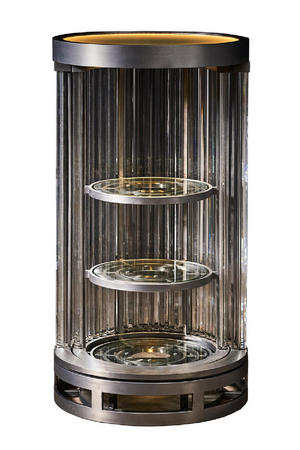 Cylindrical Glass Wine Cabinet | Andrew Martin Rex | Oroa.com