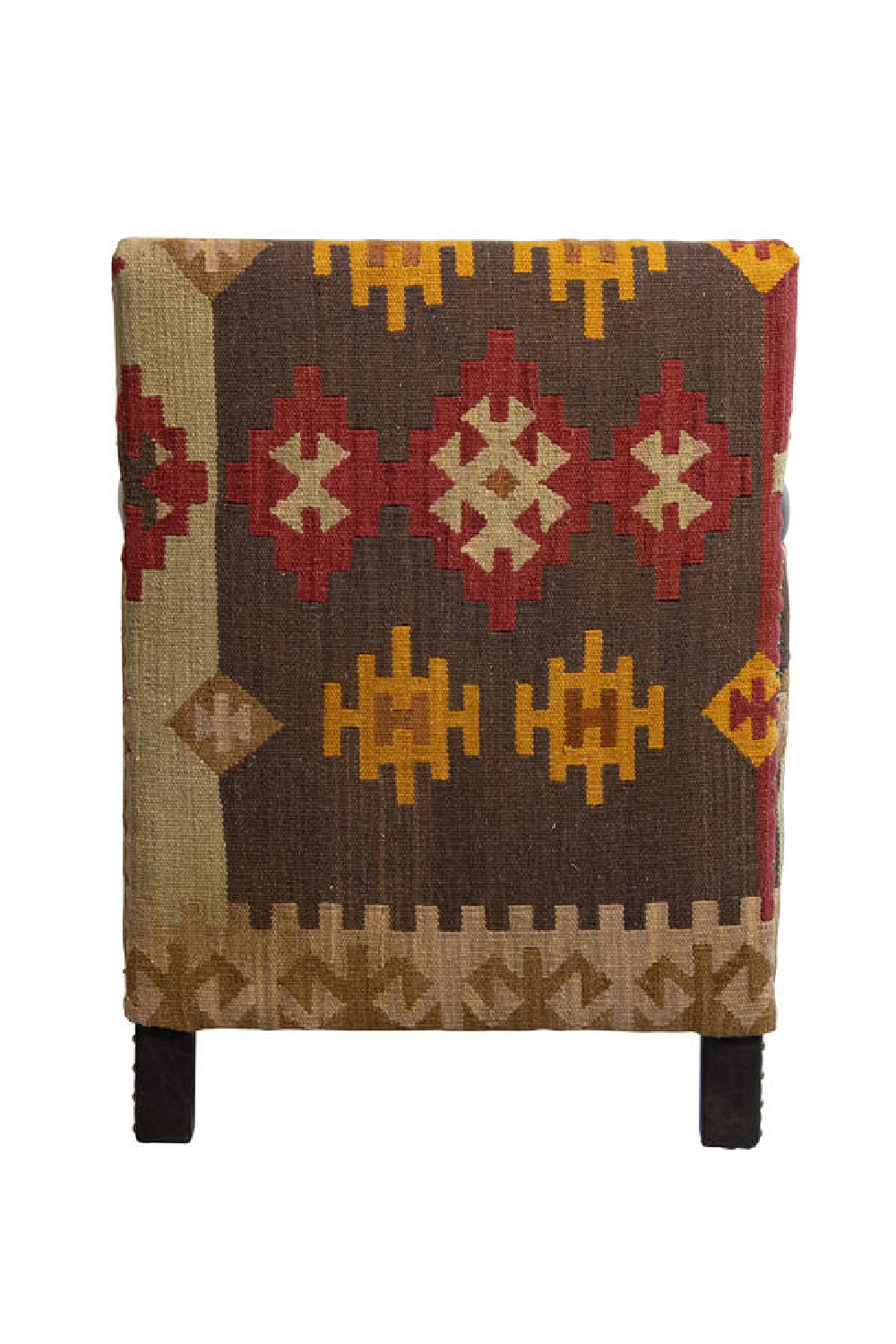 Brown Leather Kilim Chair | Andrew Martin Marlborough | Oroa.com