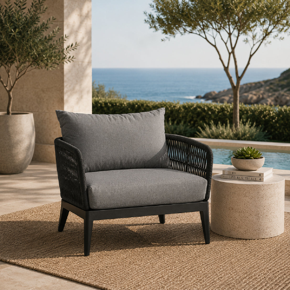   Curved Outdoor Armchair | Oroa.com