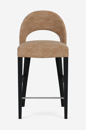 Brown Cut-Out Back Modern Barstool | Andrew Martin Dune | OROA.com