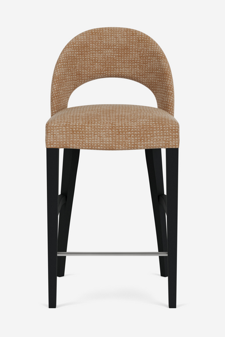 Brown Cut-Out Back Modern Barstool | Andrew Martin Dune | OROA.com