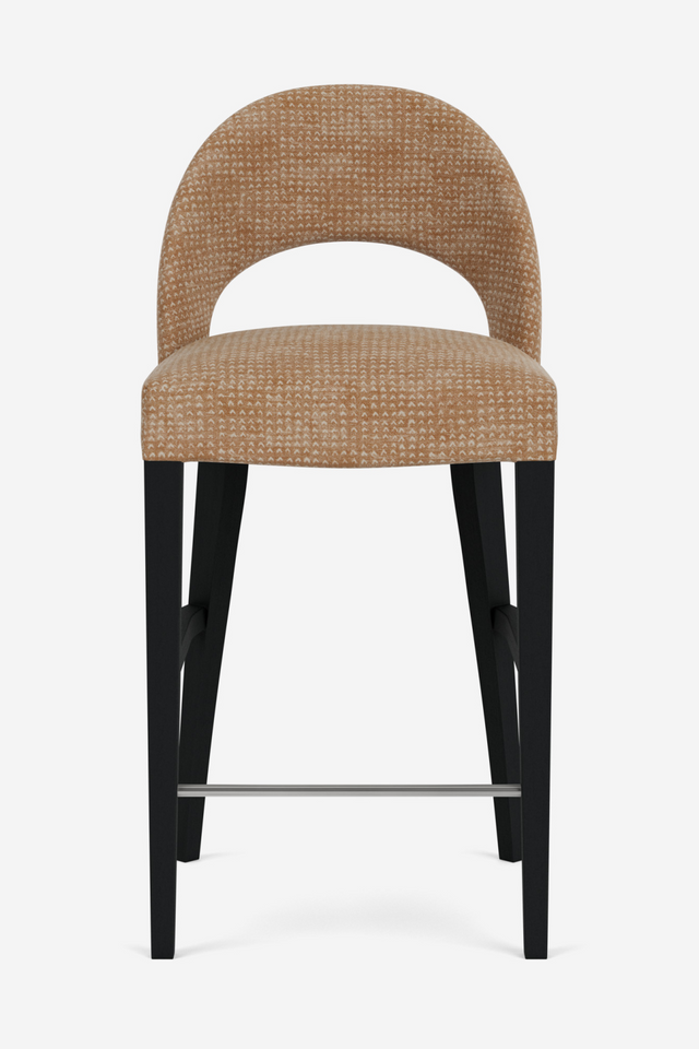 Brown Cut-Out Back Modern Barstool | Andrew Martin Dune | OROA.com