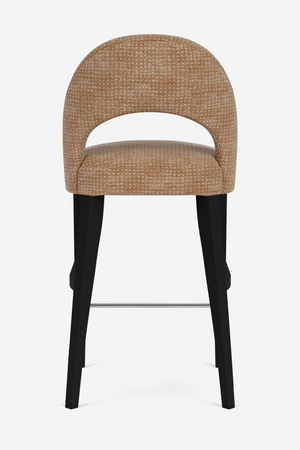 Brown Cut-Out Back Modern Barstool | Andrew Martin Dune | OROA.com
