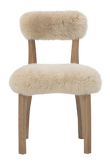Sheepskin Fur Dining Chair | OROA Modern Cabin | Oroa.com
