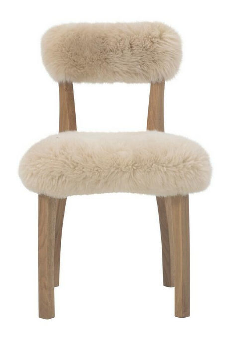 Sheepskin Fur Dining Chair | OROA Modern Cabin | Oroa.com