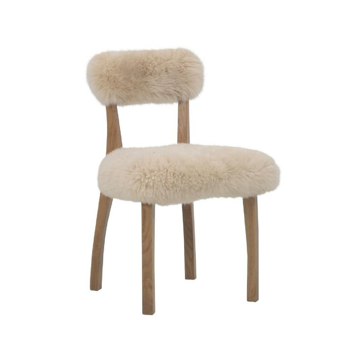 Sheepskin Fur Dining Chair | OROA Modern Cabin