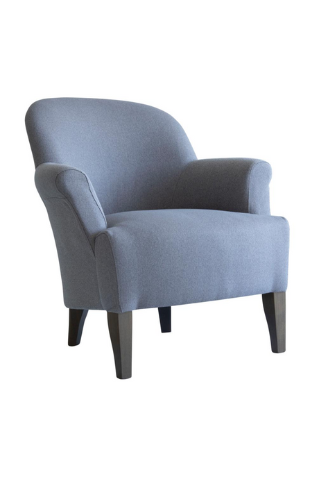 Blue Linen Lounge Armchair | Andrew Martin Victoria | Oroa.com