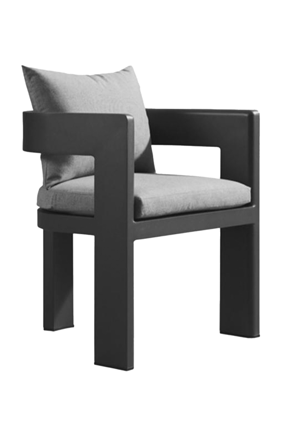 Dark Gray Outdoor Dining Armchair | Andrew Martin Caicos| Oroa.com