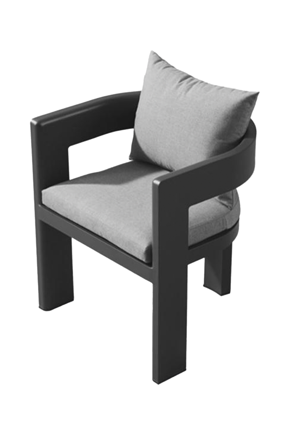 Dark Gray Outdoor Dining Armchair | Andrew Martin Caicos| Oroa.com