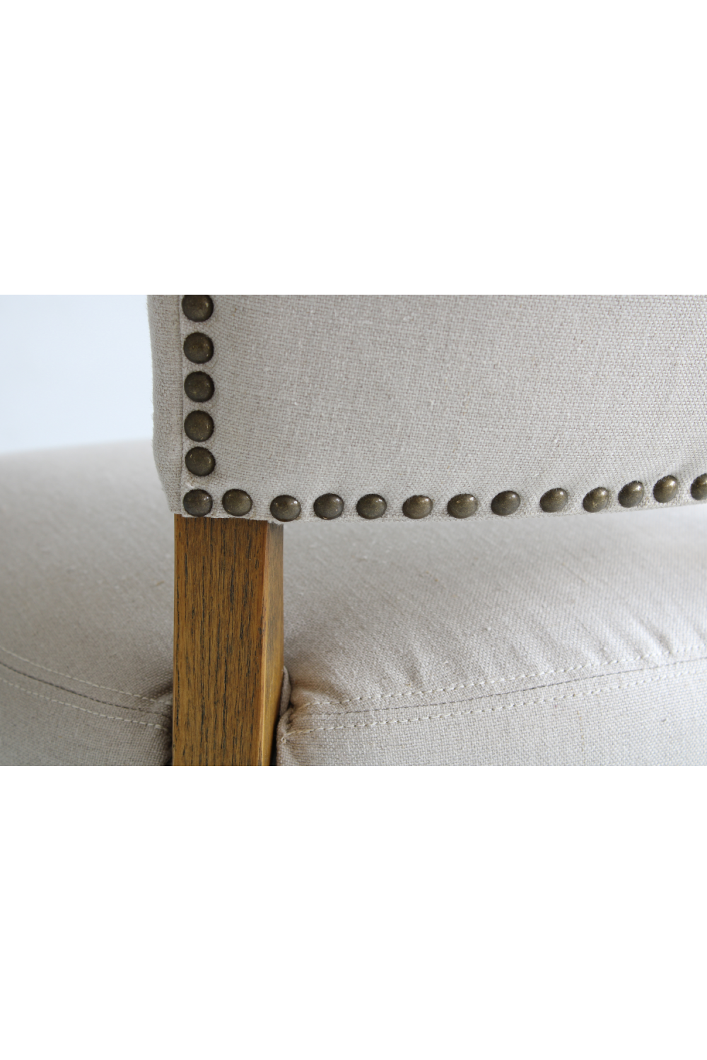 Linen Studded Dining Chair | Andrew Martin Frank | Oroa.com