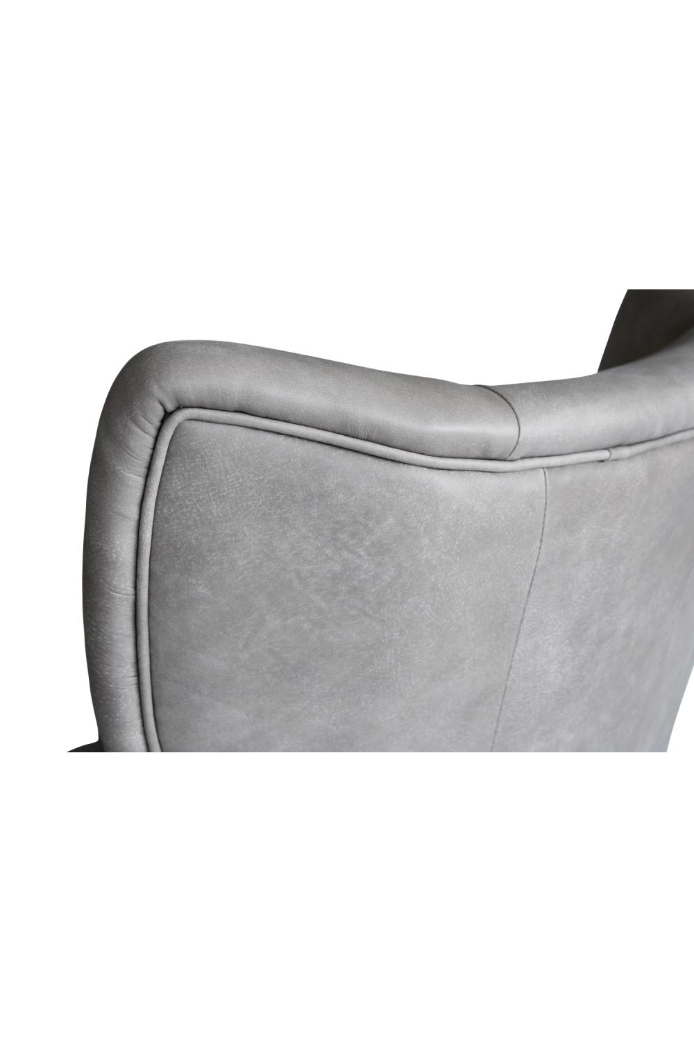 Gray Leather Winged Lounge Chair | Andrew Martin Felix | Oroa.com