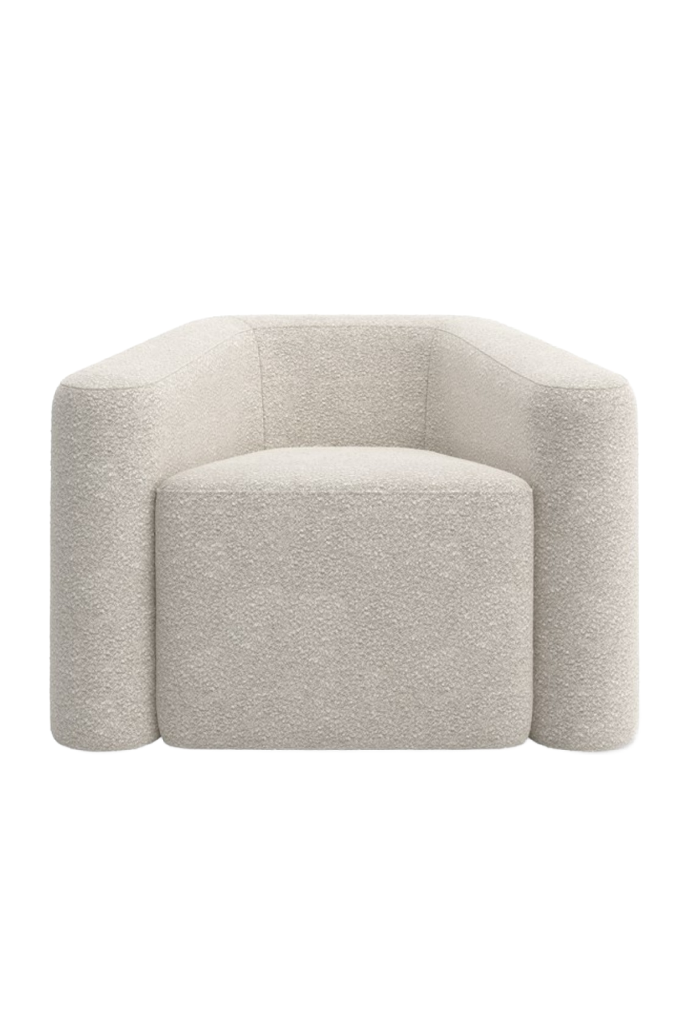 White Boucle Lounge Chair | Andrew Martin Faye | Oroa.com