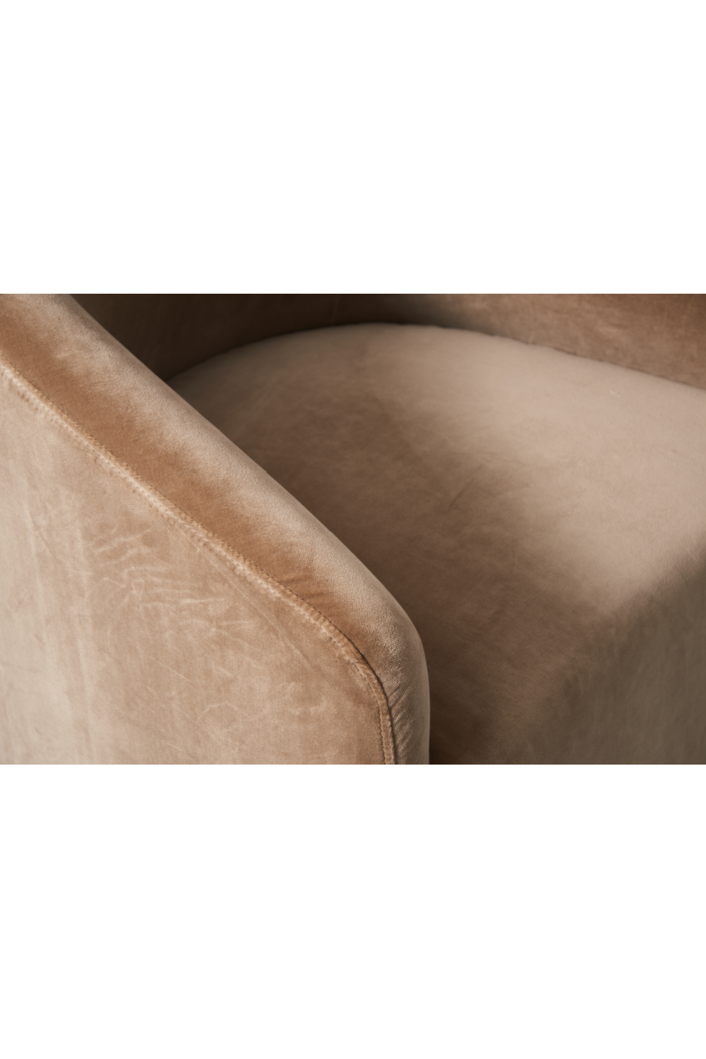 Beige Velvet Tub Dining Chair | Andrew Martin Alto | Oroa.com