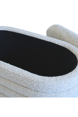 Cream Bouclé Oval Ottoman | Andrew Martin Ofali | Oroa.com