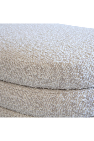 Cream Bouclé Oval Ottoman | Andrew Martin Ofali | Oroa.com