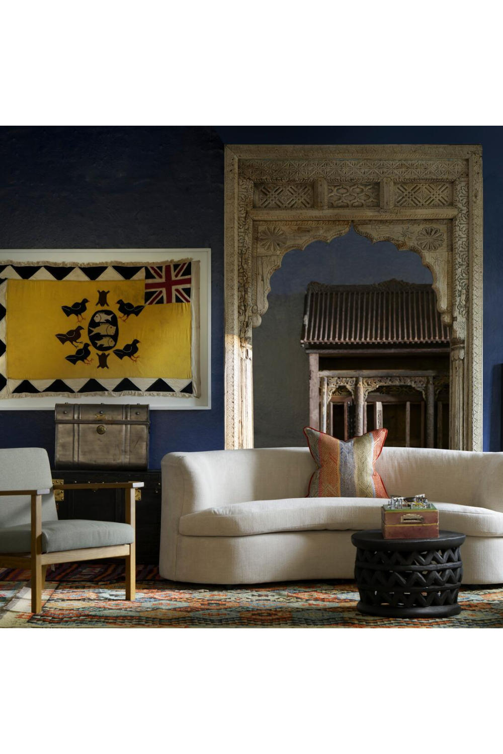 Gray Linen Lounge Armchair | Andrew Martin Cecil | Oroa.com