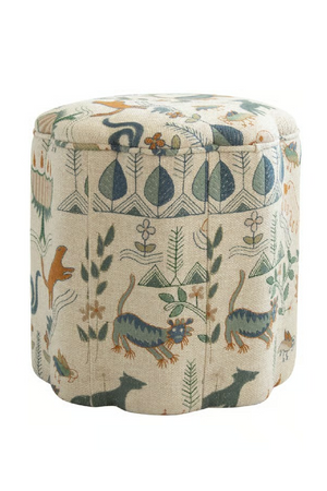 Fabric Upholstered Ottoman | Andrew Martin Daisy | Oroa.com