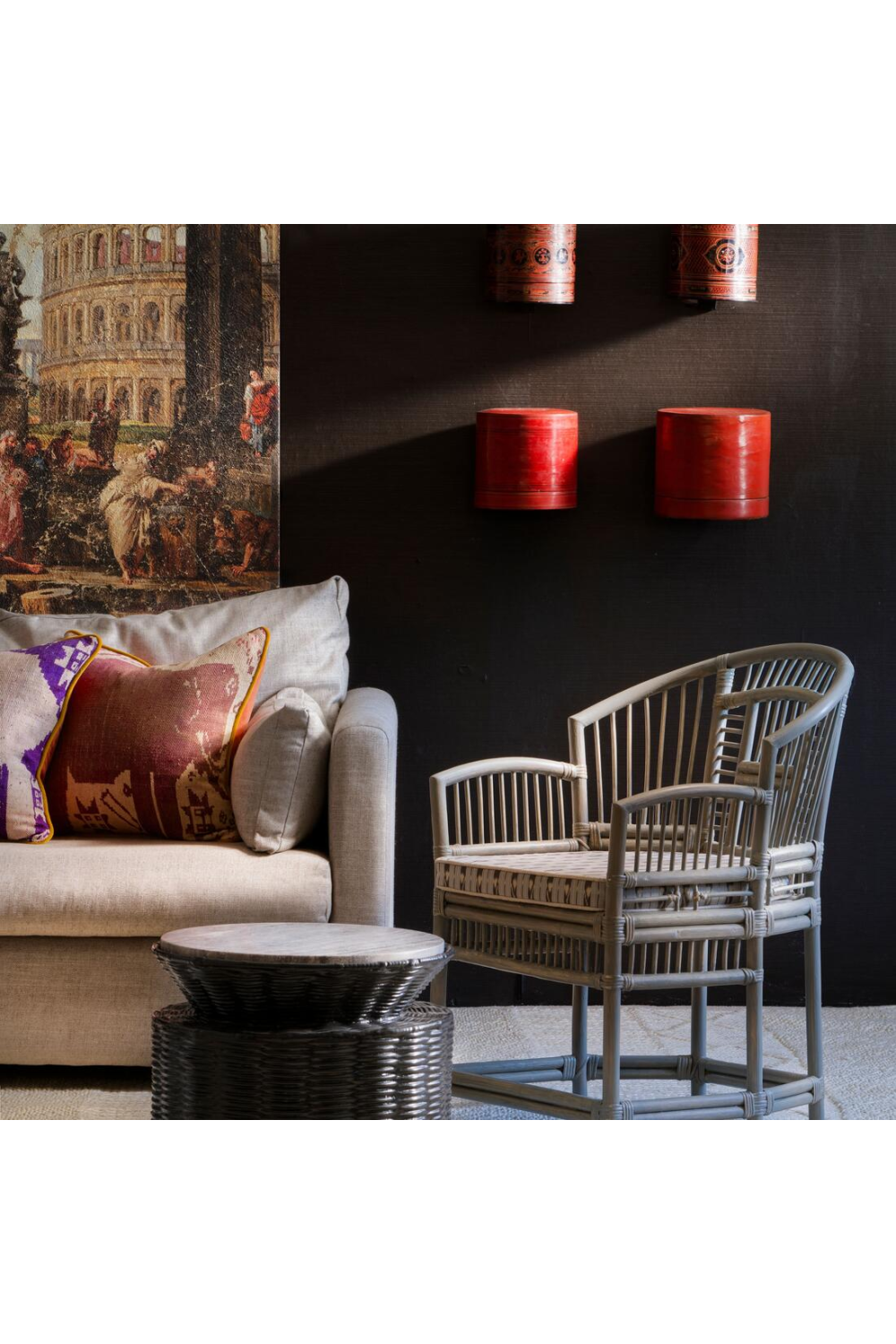 Painted Bamboo Accent Chair | Andrew Martin Trajan