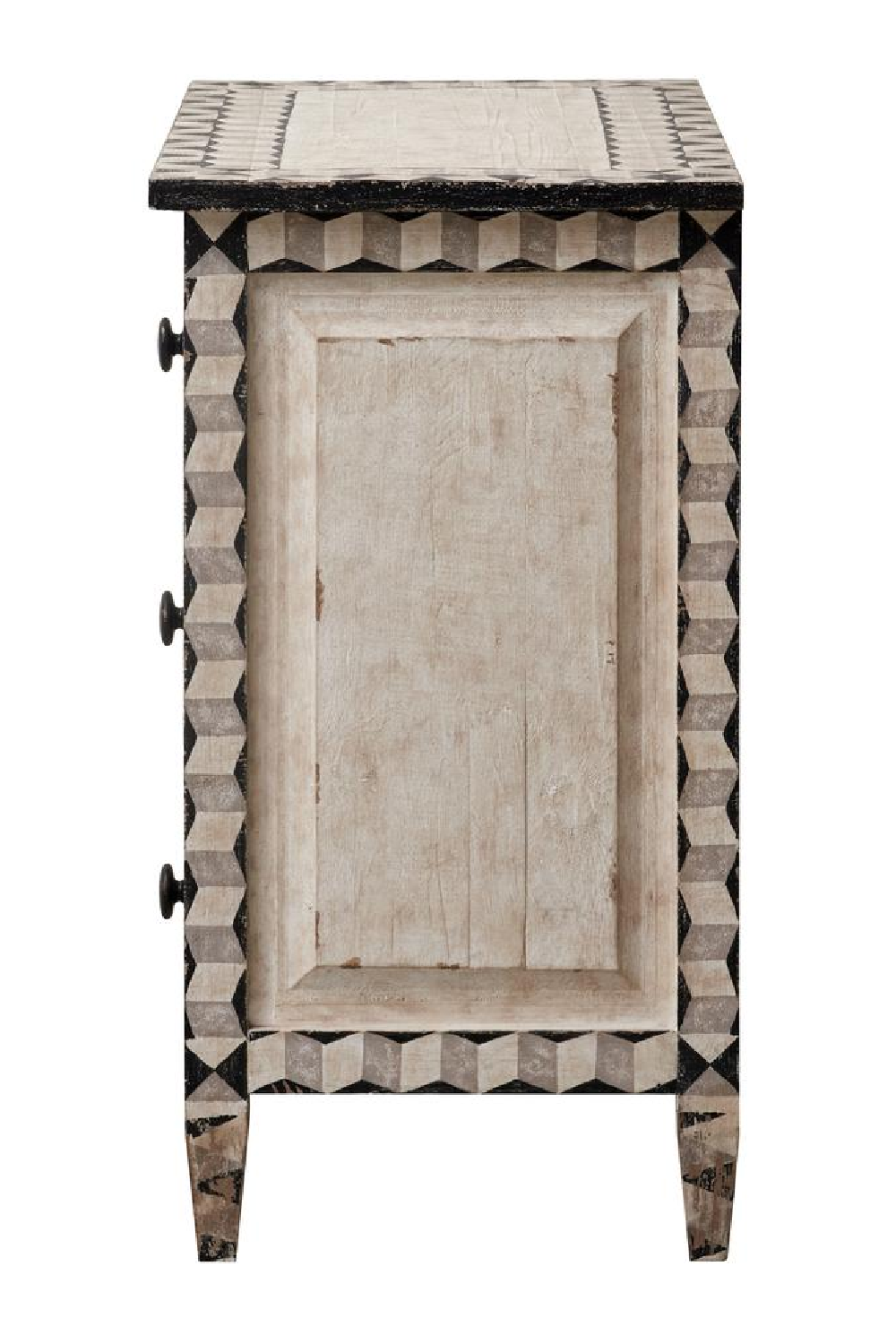 Gray Geometric 3-Drawer Chest | Andrew Martin Donato | Oroa.com