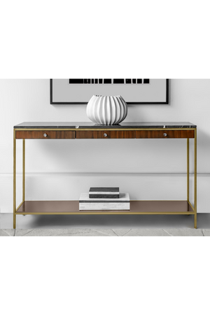 Black Marble 3-Drawer Console Table | Andrew Martin Chester | Oroa.com