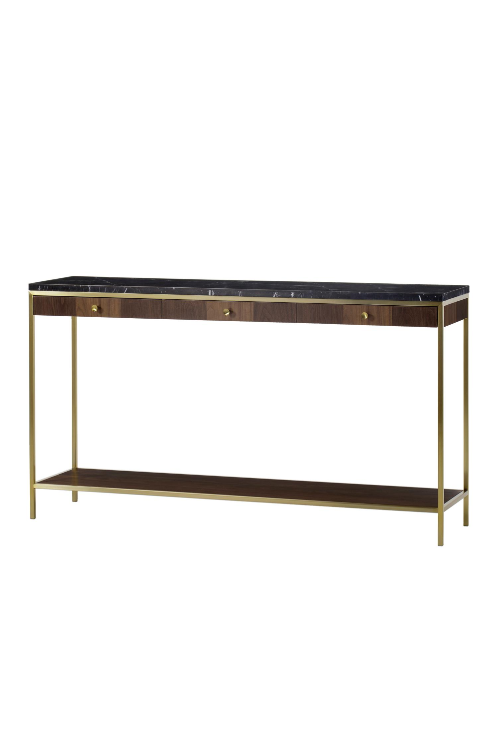 Black Marble 3-Drawer Console Table | Andrew Martin Chester | Oroa.com