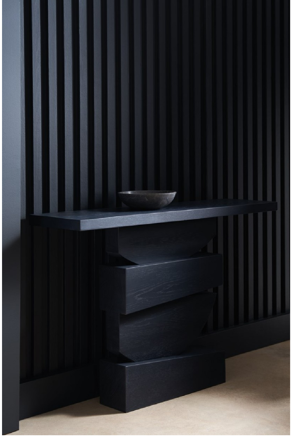 Black Wooden Modern Console Table | Andrew Martin Sia | Oroa.com