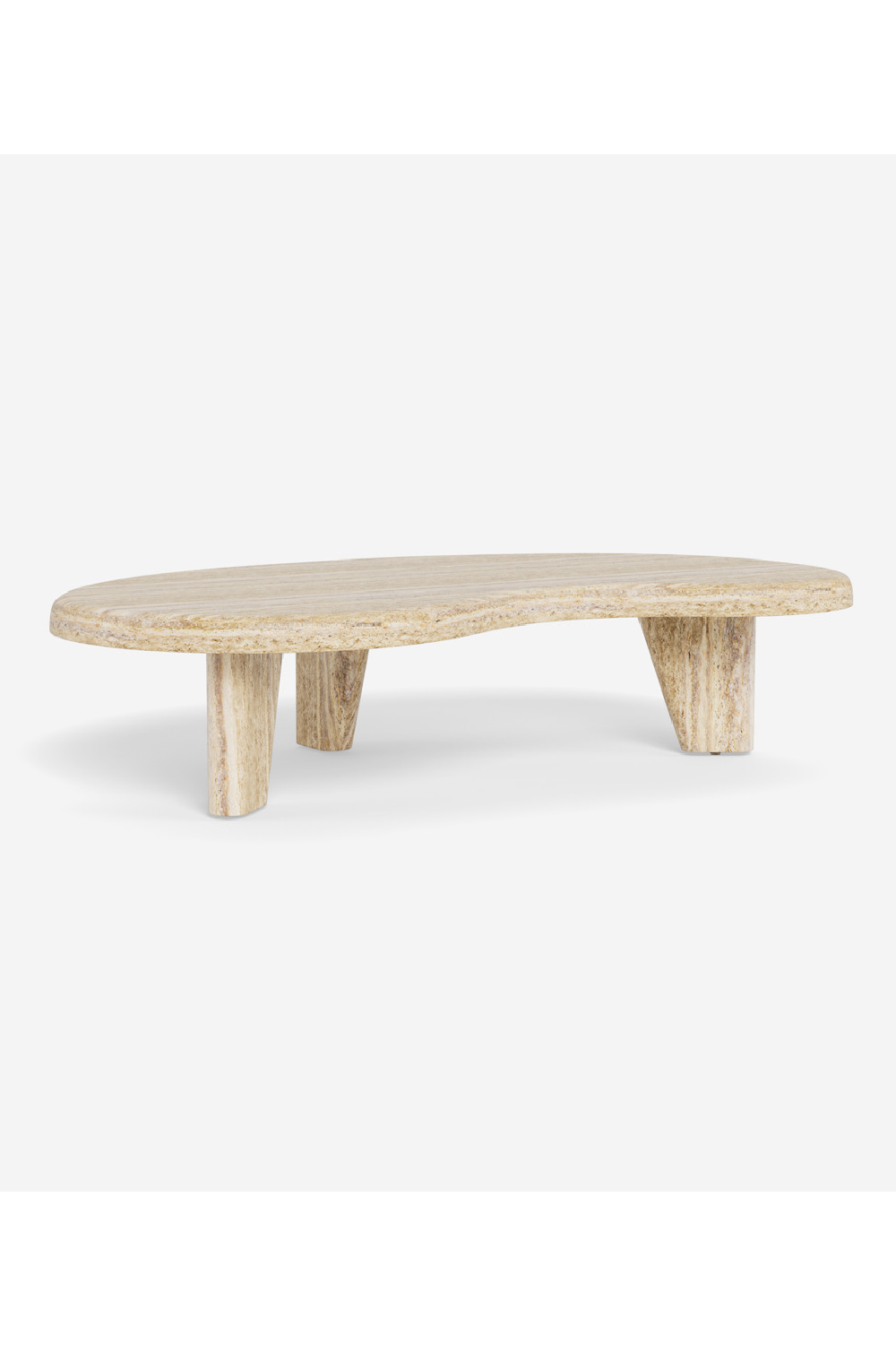 Travertine Curved Coffee Table | Andrew Martin Lucca | Oroa.com