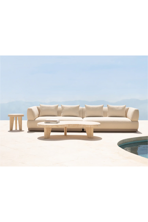 Travertine Curved Coffee Table | Andrew Martin Lucca | Oroa.com