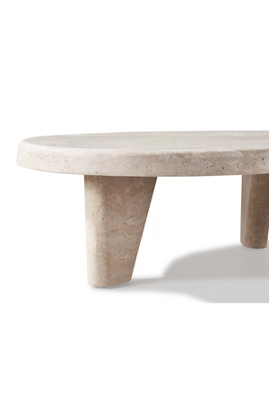 Travertine Curved Coffee Table | Andrew Martin Lucca | Oroa.com