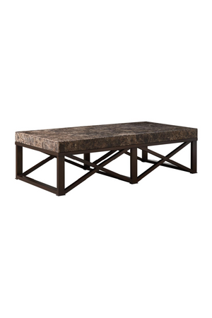 Dark Brown Marble Coffee Table |Andrew Martin Giorgio | Oroa.com