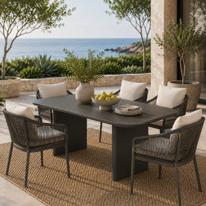   Gray Modern Outdoor Dining Table | Oroa.com