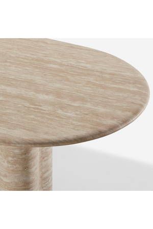 Oval Travertine Outdoor Dining Table | Andrew Martin Porto | Oroa.com