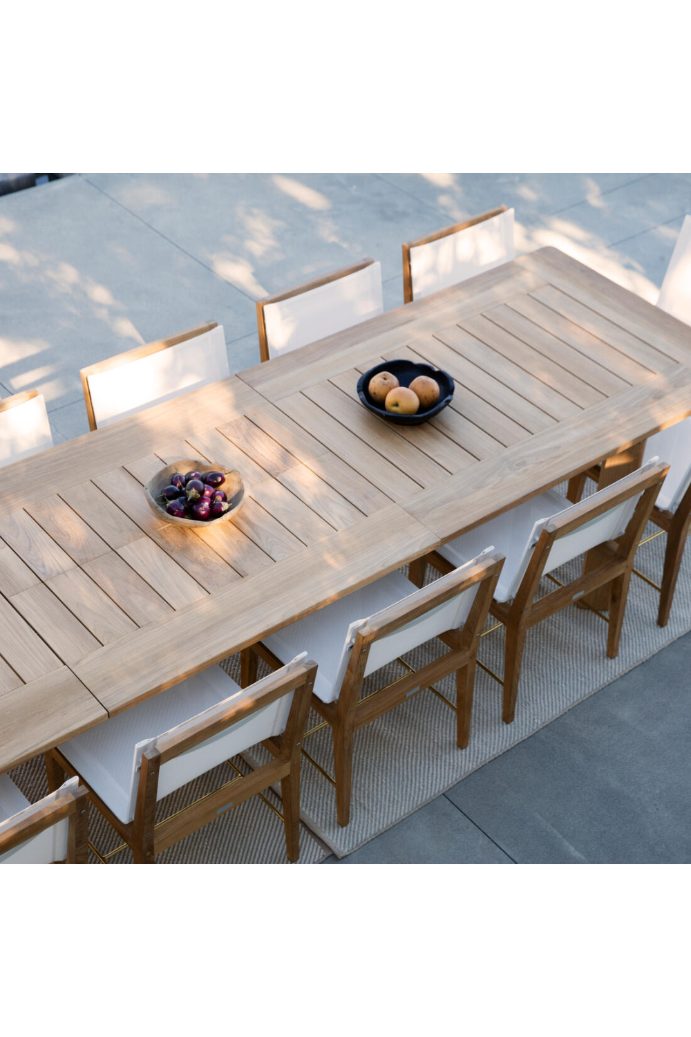 Teak Outdoor Extending Dining Table | Andrew Martin Byron | Oroa.com