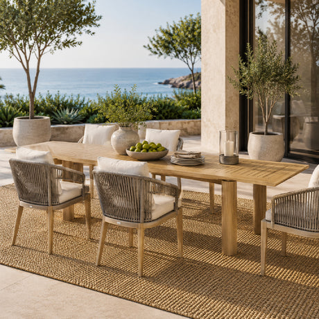   Teak Outdoor Extending Dining Table | Oroa.com