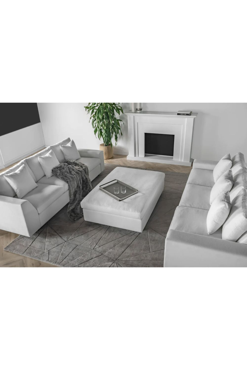 Modern White Modular Sofa | Andrew Martin Jackson