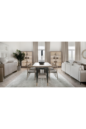 White Leather Upholstered Skandi Dining Chair | Andrew Martin Soho | Oroa.com