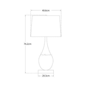   White Silk Crystal Table Lamp | Oroa.com