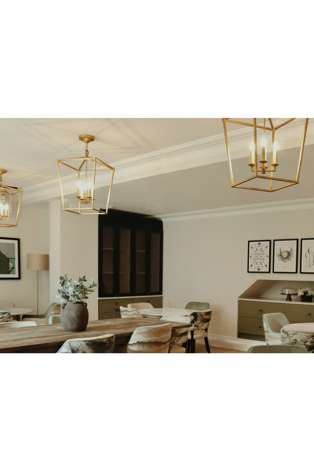 Iron Framed Candle Pendant Lamp | Andrew Martin Darlana | Oroa.com