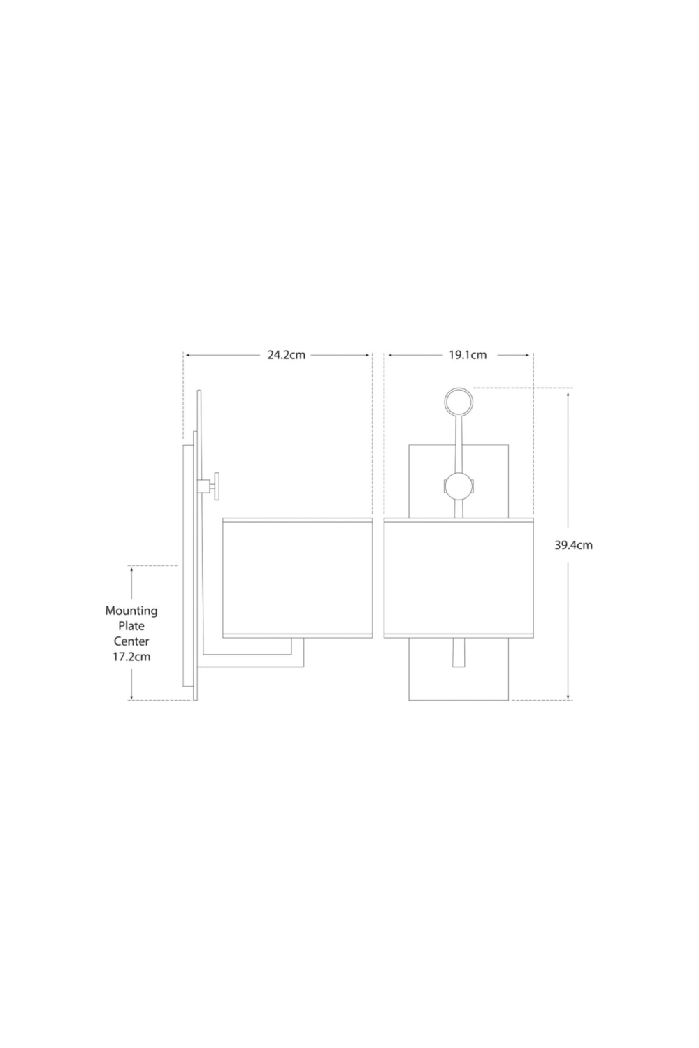 White Linen Wall Lamp | Andrew Martin Aspen | Oroa.com