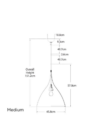 Gold Interior Pendant Lamp | Andrew Martin Agnes | Oroa.com